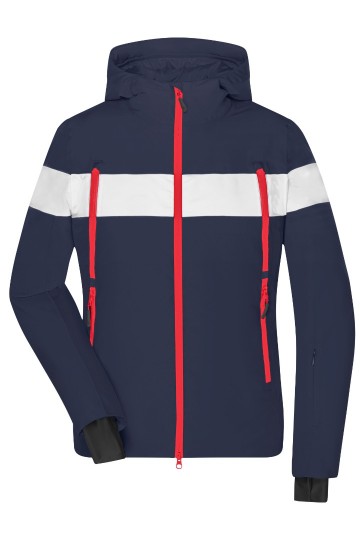 JN1173 Ladies Wintersport Jack marineblauw wit