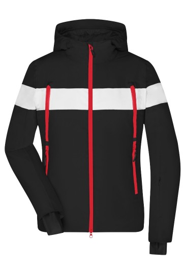 JN1173 Ladies Wintersport Jack zwart wit