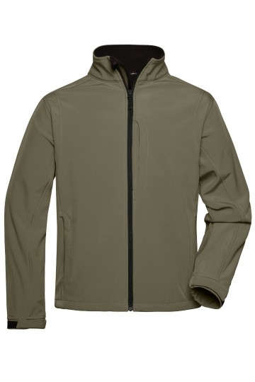 JN Men's Softshell jack JN135 olijfgroen