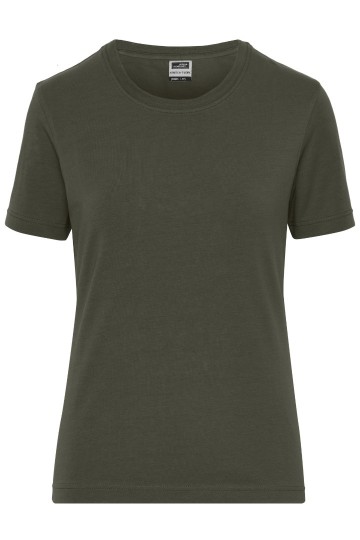 JN1801 Ladies Bio stretch T-shirt olijfgroen