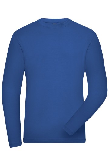 JN1804 Men's Bio stretch T-shirt L/S koningsblauw