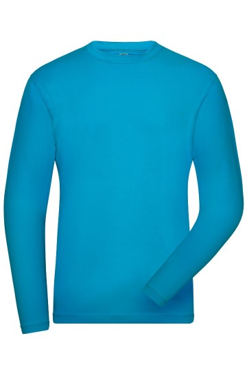 JN1804 Men's Bio stretch T-shirt L/S turkoois