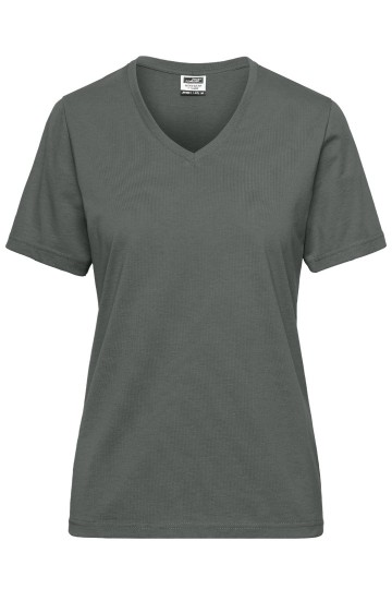 JN1807 Workwear Ladies BIO T-shirt donkergrijs