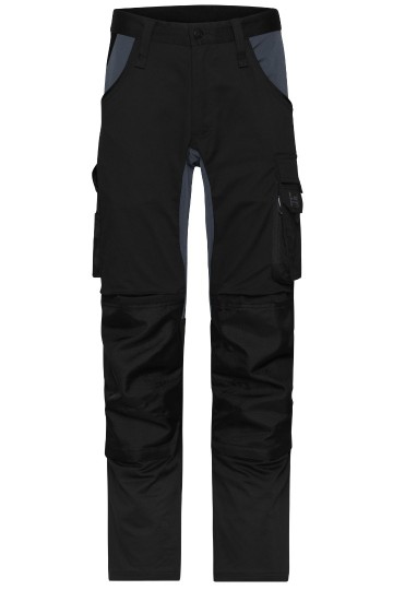 JN1812 Workwear Stretch Pants Slim Line zwart / koolstof