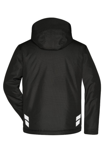 J1815 Padded Hardshell Workwear Jacket zwart / zwart achter