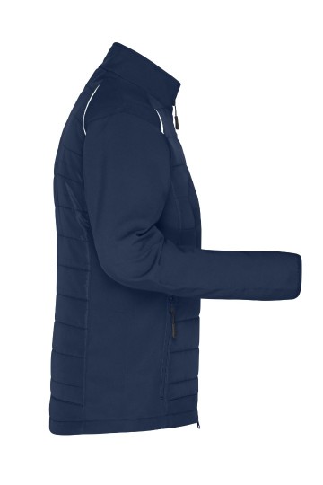 JN1819 Ladies Hybrid Jacket marineblauw / marineblauw zij