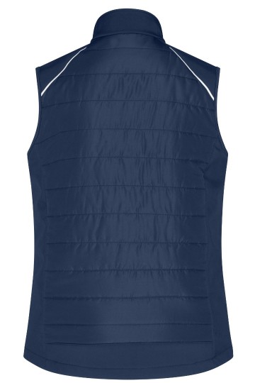 JN1821 Ladies Hybrid Vest marineblauw / marineblauw achter