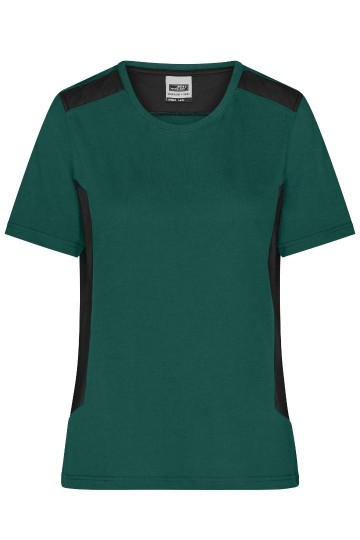 JN1823 Ladies Workwear T-Shirt donkergroen / zwart