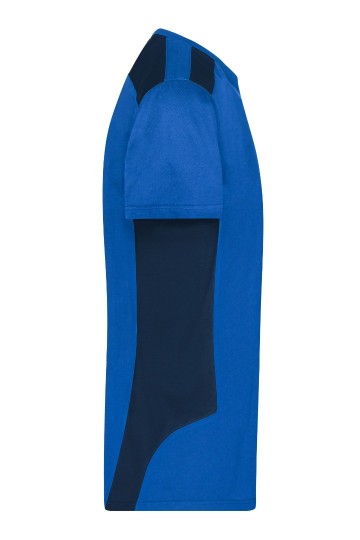 JN1824 Men's Workwear T-Shirt koningsblauw / marineblauw zij