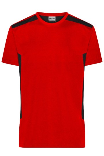 JN1824 Men's Workwear T-Shirt rood / zwart