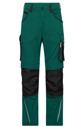 JN1832 Workwear Pants Slim Line donkergroen / zwart