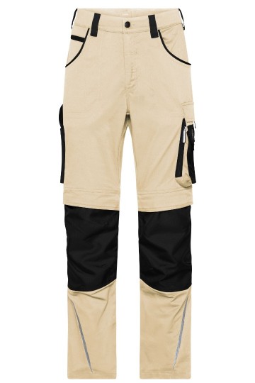 JN1832 Workwear Pants Slim Line steen / zwart