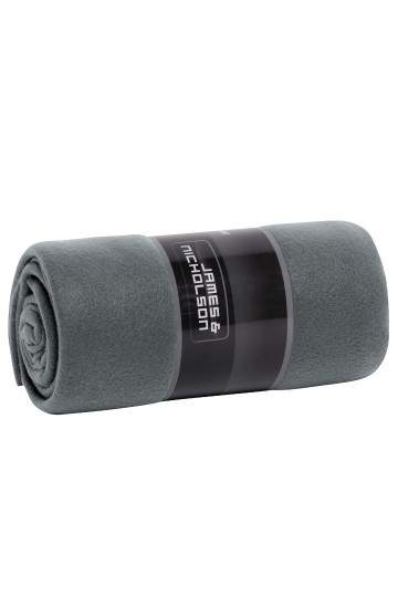 JN1901 Fleecedeken grijs lichtgrijs