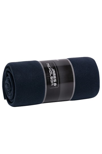 JN1901 Fleecedeken marineblauw naturel