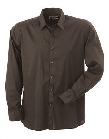 JN193 Men's Slim Fit shirt bruin