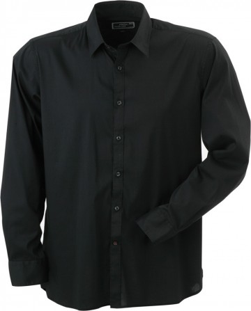 JN193 Men's Slim Fit shirt zwart