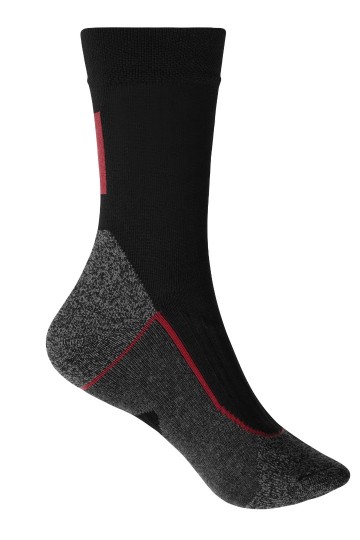 JN213 Worker Socks Warm zwart rood