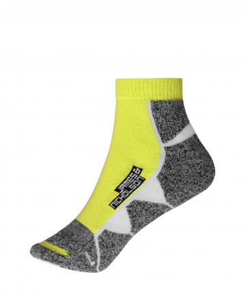 JN Sport Sneaker Socks JN214 heldergeel wit