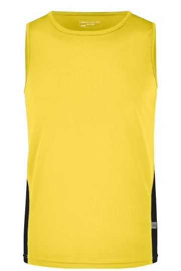 JN Men's Running tanktop JN305 geel zwart