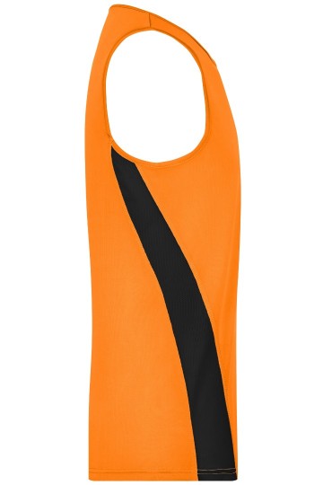 JN Men's Running tanktop JN305 orange zwart zij