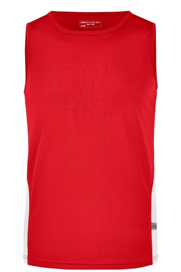 JN Men's Running tanktop JN305 rood wit