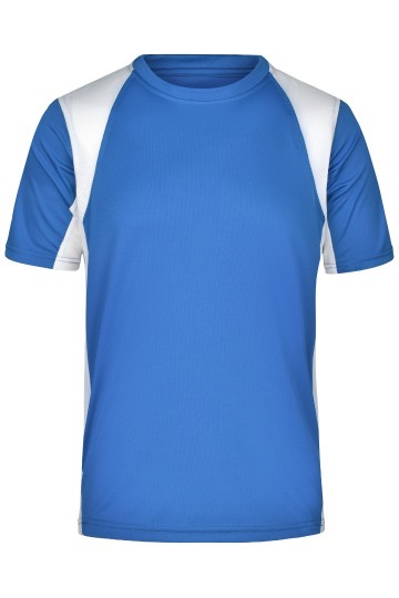 JN Men's Running T-shirt JN306 koningsblauw wit