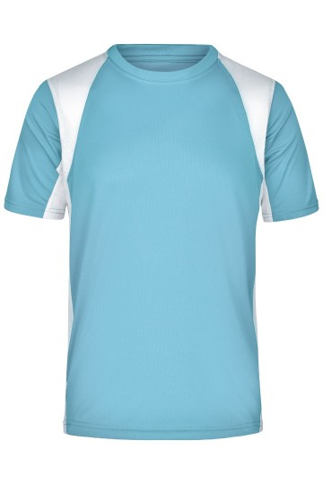 JN Men's Running T-shirt JN306 oceenblauw wit