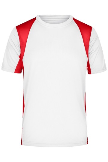 JN Men's Running T-shirt JN306 wit rood