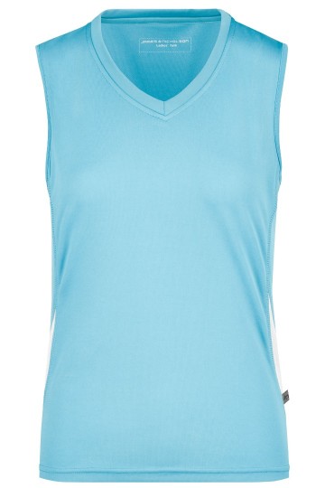 JN Ladies Running tanktop JN315 oceaanblauw wit