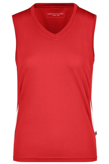 JN Ladies Running tanktop JN315 rood wit