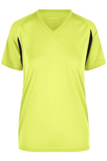 JN Ladies Running T-shirt JN316 fluorgeel zwart