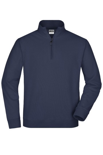 JN Unisex Round Neck Zip JN352 marineblauw