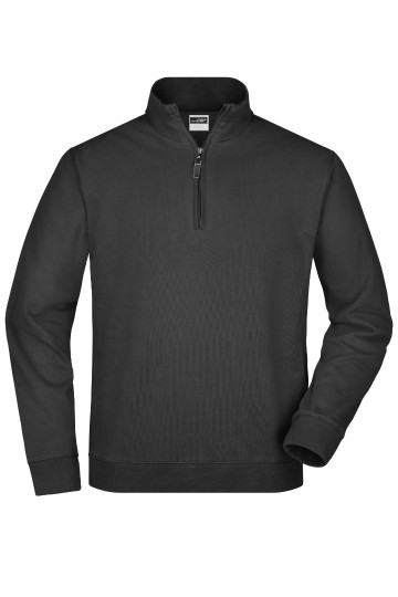 JN Unisex Round Neck Zip JN352 zwart