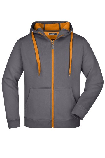 JN Men's Doubleface jacket JN355 carbon oranje