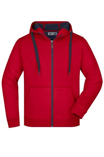 JN Men's Doubleface jacket JN355 rood carbon