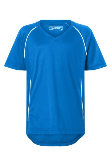 JN386K Team T-shirt Junior koningsblauw wit