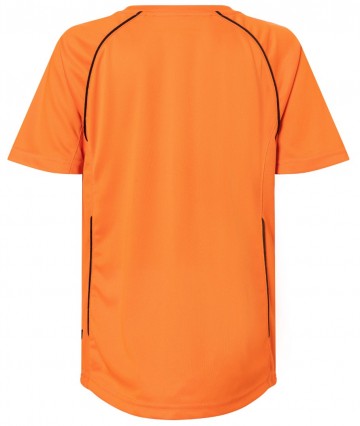 JN386K Team T-shirt Junior oranje zwart rug