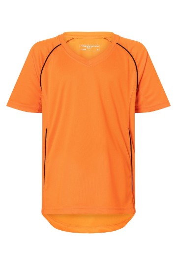JN386K Team T-shirt Junior oranje zwart