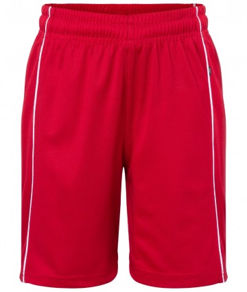 JN387K Team Basic Short Junior rood wit