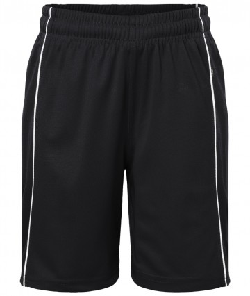 JN387K Team Basic Short Junior zwart wit