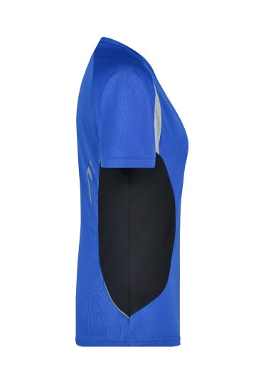 JN Ladies Running T-shirt JN390 koningsblauw zwart zij