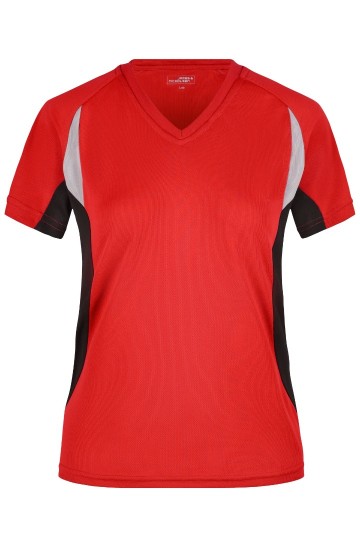 JN Ladies Running T-shirt JN390 rood zwart