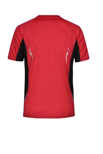 JN Men's Running T-shirt JN391 rood zwart achter