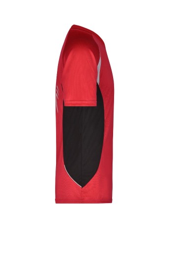 JN Men's Running T-shirt JN391 rood zwart zij