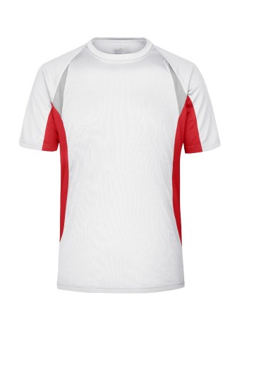 JN Men's Running T-shirt JN391 wit rood