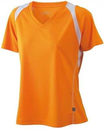 JN Ladies Running T-shirt JN396 oranje wit