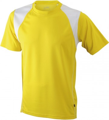 JN Men's Running T-shirt JN397 geel wit