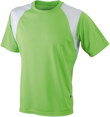 JN Men's Running T-shirt JN397 limoengroen wit