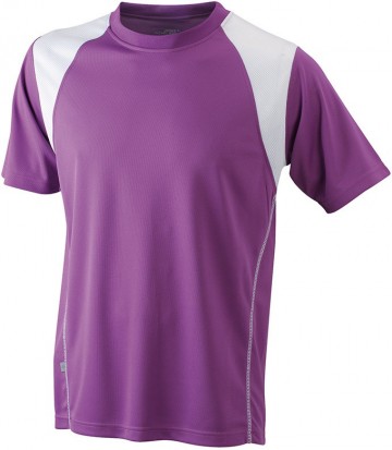 JN Men's Running T-shirt JN397 paars wit