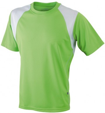 JN Junior Running T-shirt JN397K limoengroen wit